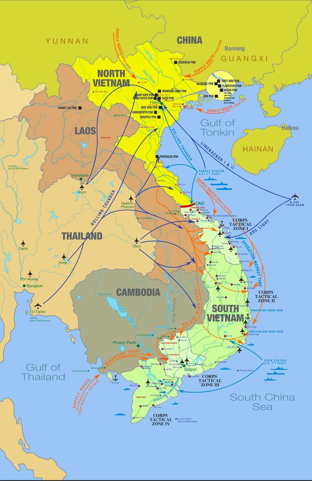 Vietnam war map
